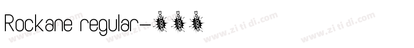 Rockane regular字体转换